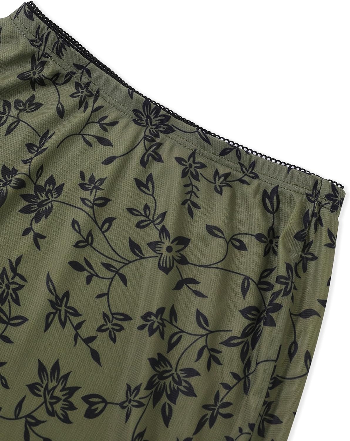 image:imageAvanova Women Boho Floral Mesh Long Skirts Elastic High Waisted Mermaid Hem 90s Grunge Maxi SkirtGreen Dark