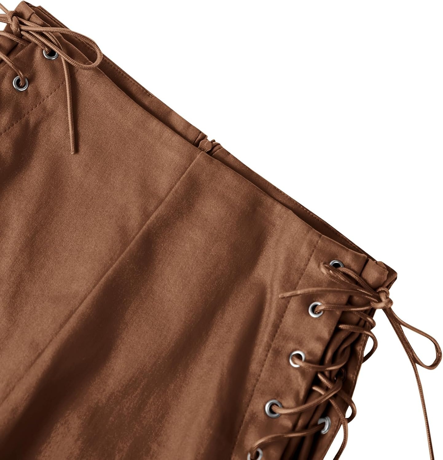 image:imageAvanova Women Faux Leather High Waist Summer Shorts Lace Up Sexy ShortsBrown
