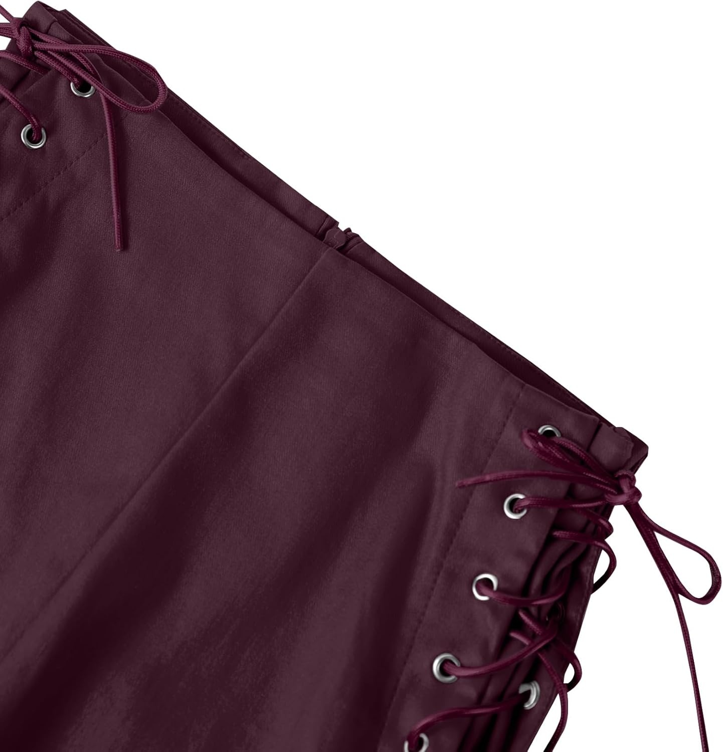 image:imageAvanova Women Faux Leather High Waist Summer Shorts Lace Up Sexy ShortsBurgundy