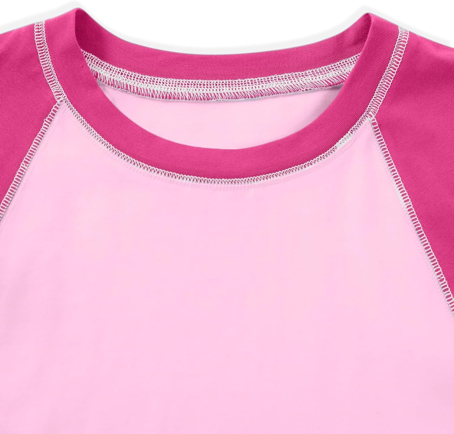 image:imageAvanova Women Raglan Colorblock Baby Tee Shirt Short Sleeve Summer Casual TopsPink