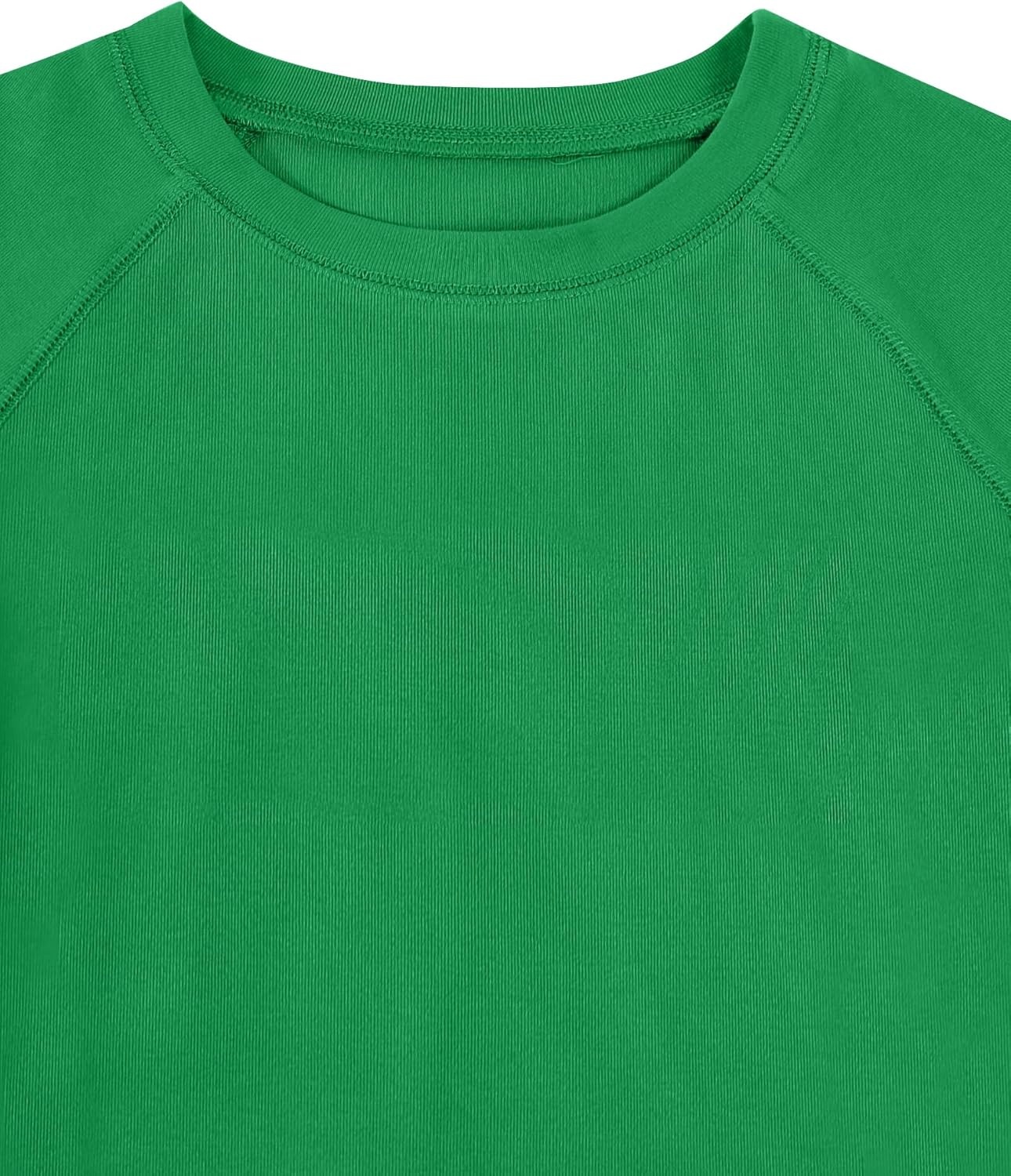image:imageAvanova Women Raglan Colorblock Baby Tee Shirt Short Sleeve Summer Casual TopsSolid Green
