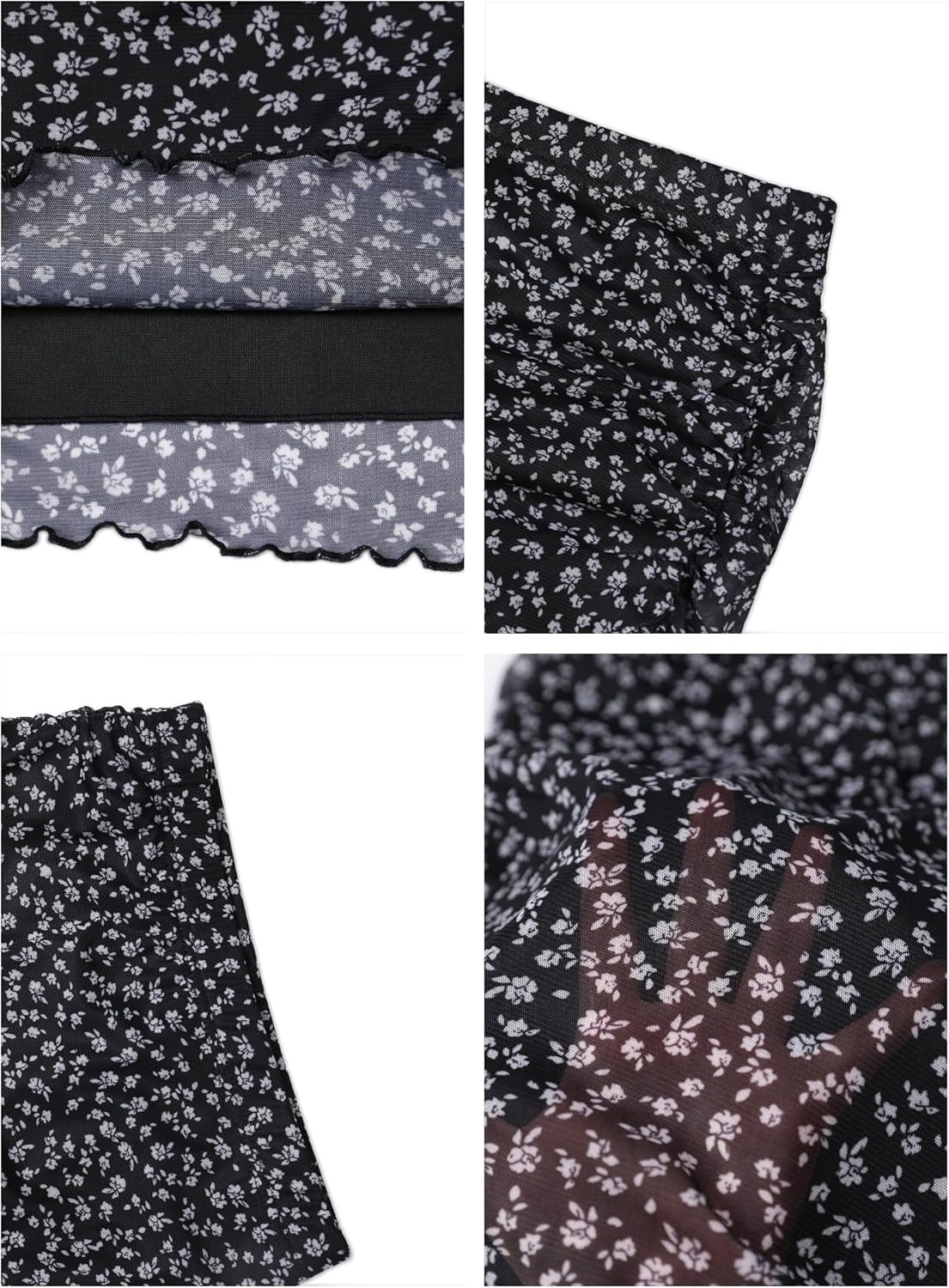 image:imageAvanova Women Mini Skirt High Waisted Ruched Mesh Bodycon Skorts for Going Out Club Summer SkirtBlack Lx06