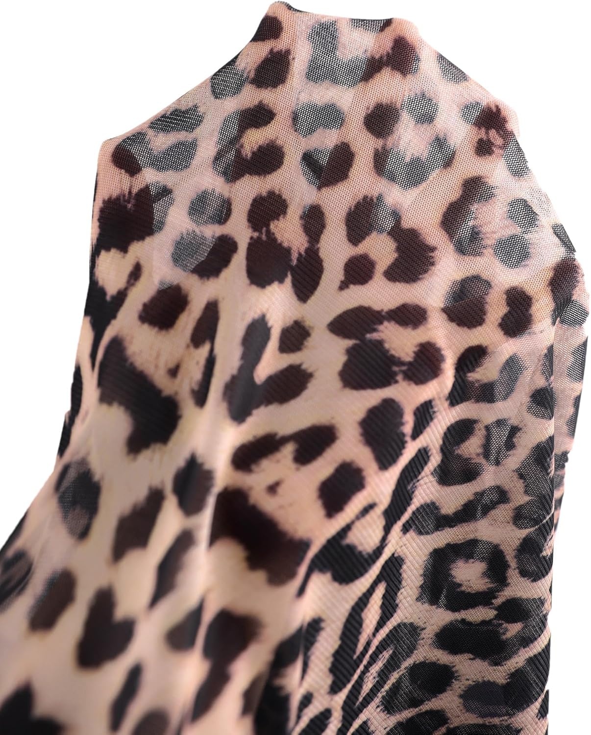 image:imageAvanova Womens Mesh Slit Split Long Skirts High Waisted Sexy Summer Maxi SkirtsKhaki Leopard