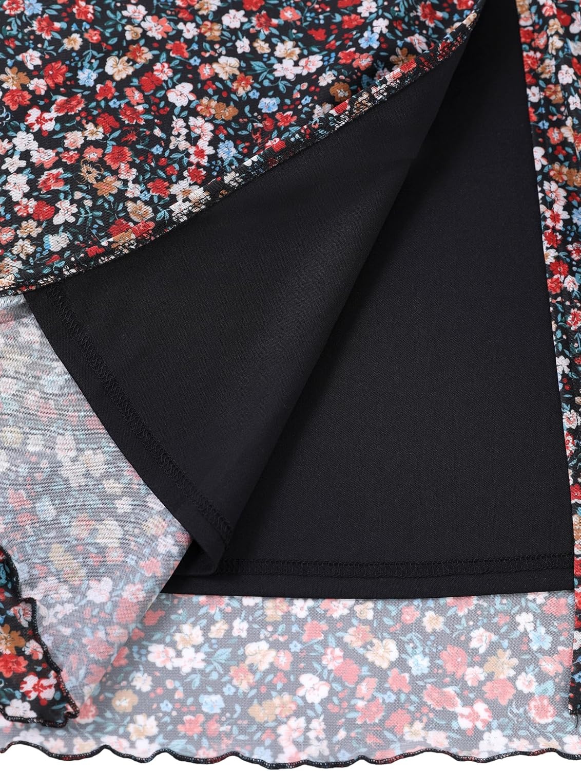 image:imageAvanova Womens Mesh Slit Split Long Skirts High Waisted Sexy Summer Maxi SkirtsMulti Floral
