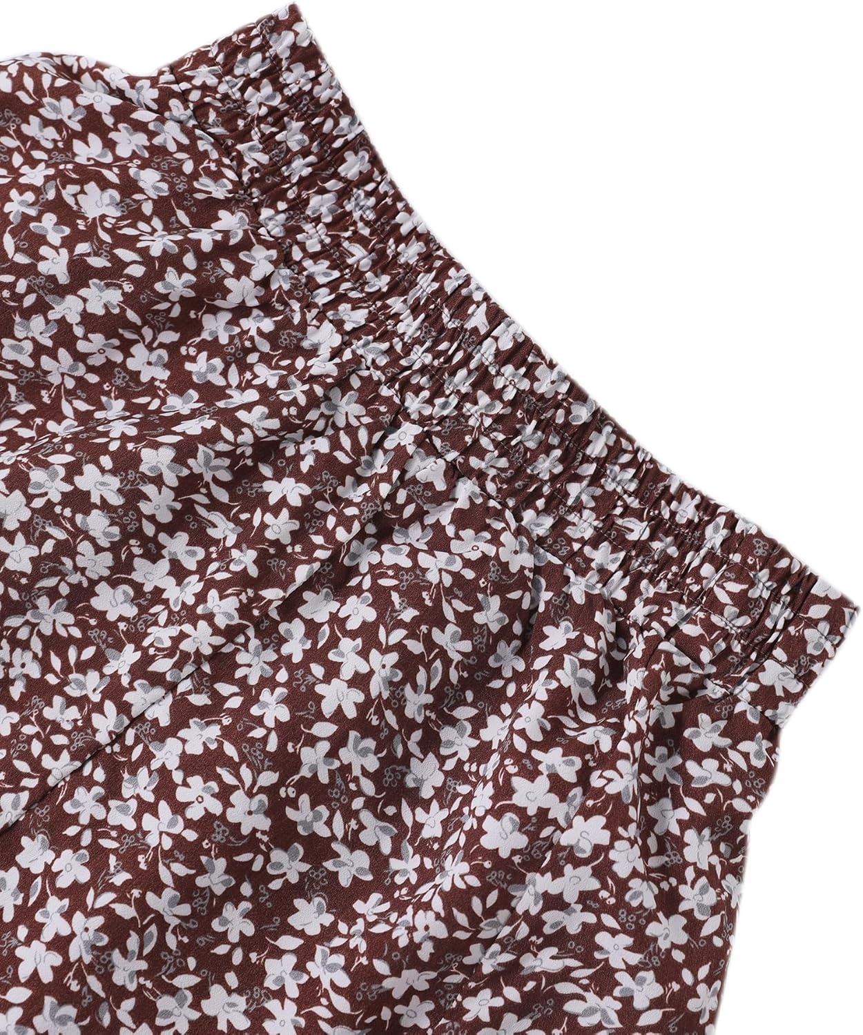 image:imageAvanova Women Boho Floral Slit Maxi Skirt Split Thigh High Waisted Long SkirtsFloral Brown