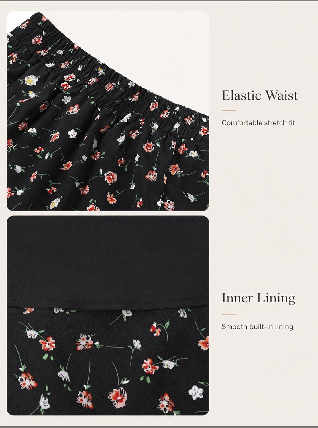 image:imageAvanova Women Boho Floral Slit Maxi Skirt Split Thigh High Waisted Long SkirtsFloral Pink