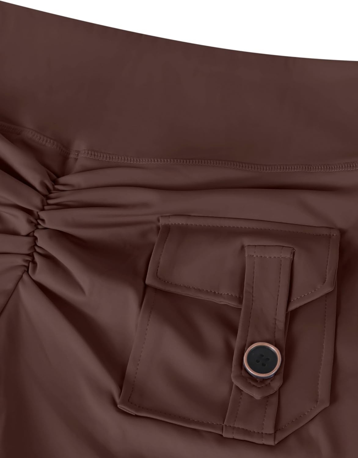 image:imageAvanova Women Booty Shorts with Pockets Scrunch Butt Lifting Yoga Workout Gym Biker Cargo ShortsBrown