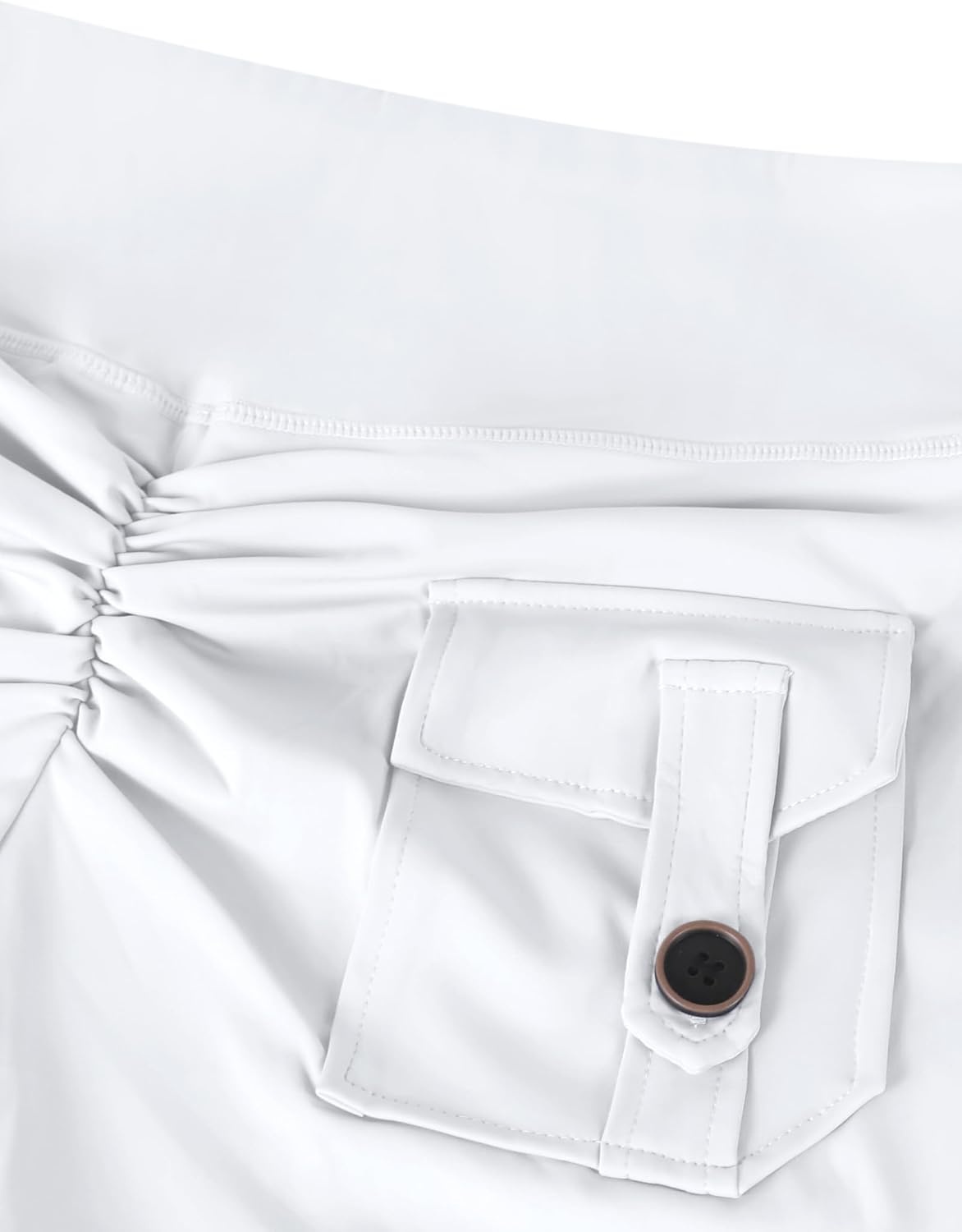 image:imageAvanova Women Booty Shorts with Pockets Scrunch Butt Lifting Yoga Workout Gym Biker Cargo ShortsWhite