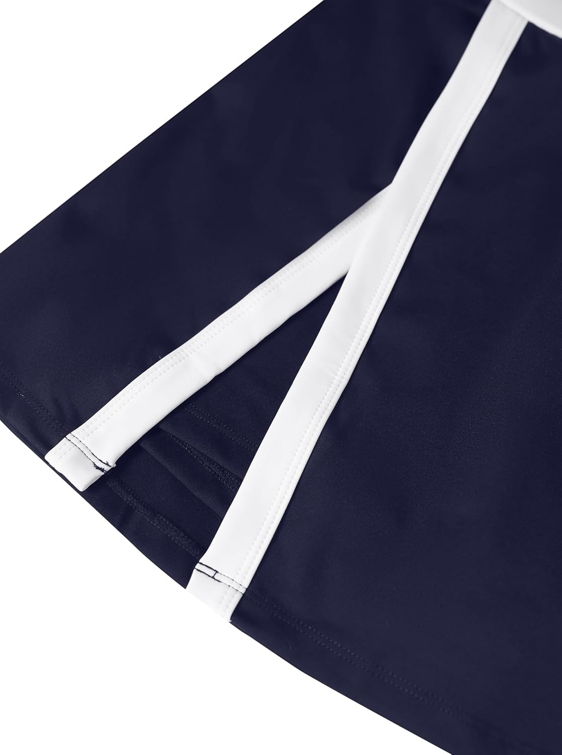 image:imageAvanova Women Color Block Tennis Skirt with Pockets Side Slit Athletic Golf Skorts for Running Workout SportsNavy