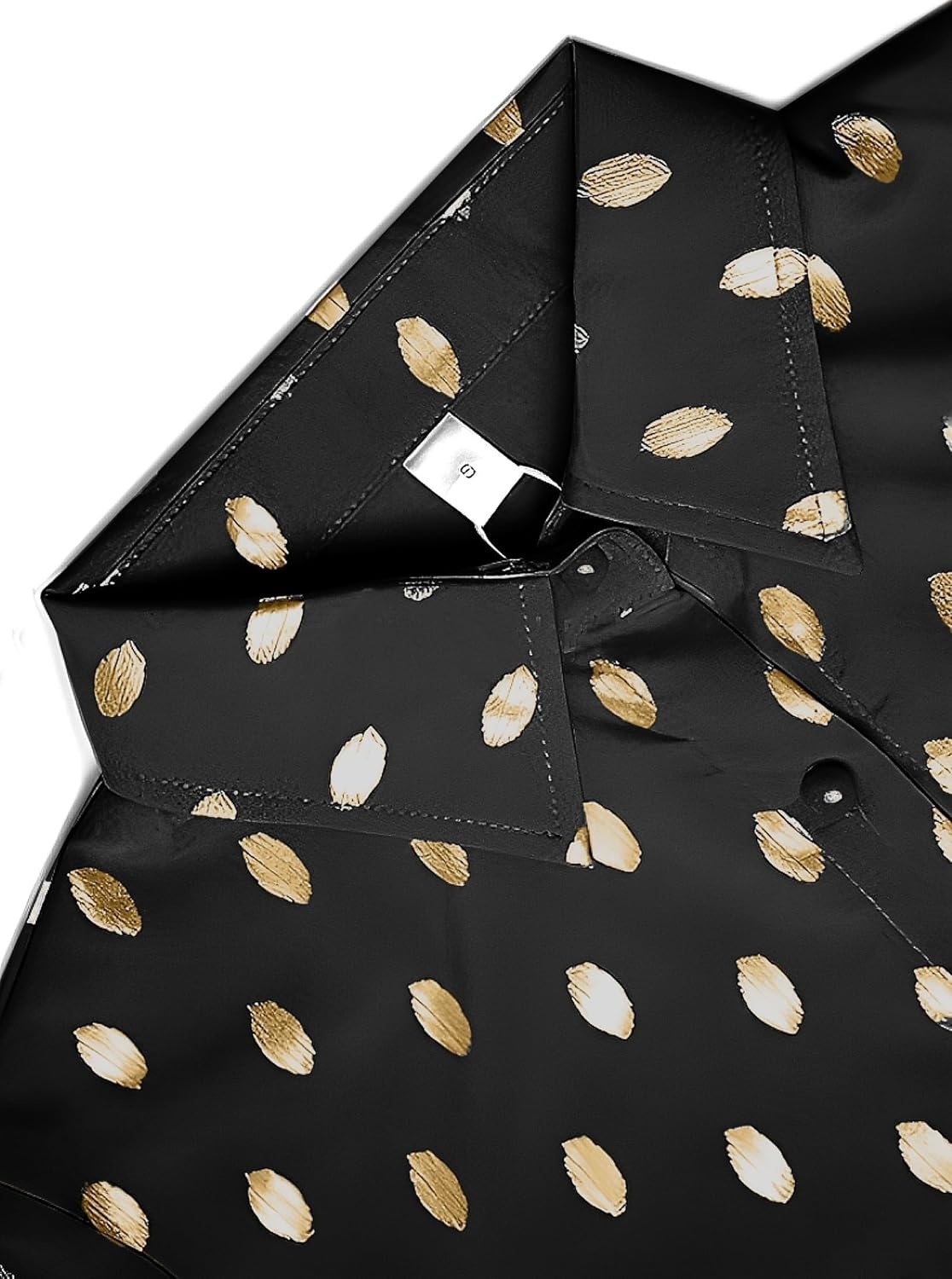 image:imageAvanova Women Pattern Print Button Down Blouse Top Long Sleeve Work Business ShirtGold Dot Black