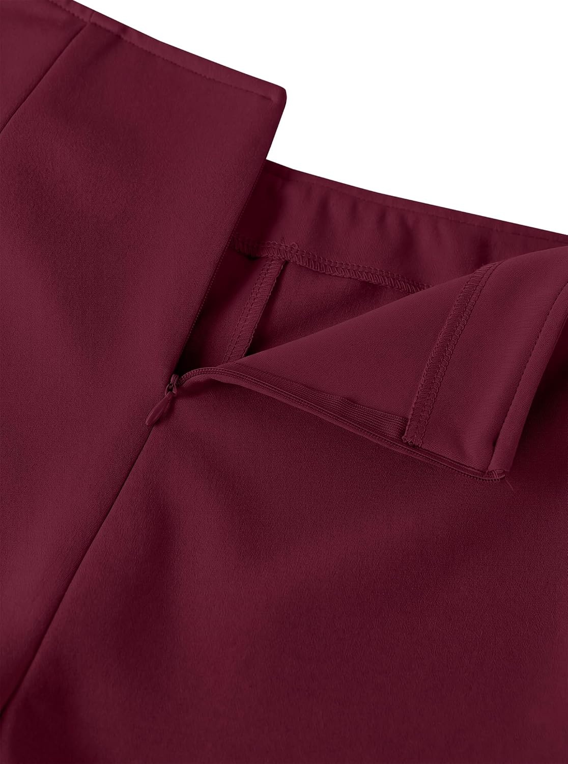 image:imageAvanova Women Slit Mini Skorts Skirt High Waisted Short Skirts Business Work OfficeBurgundy