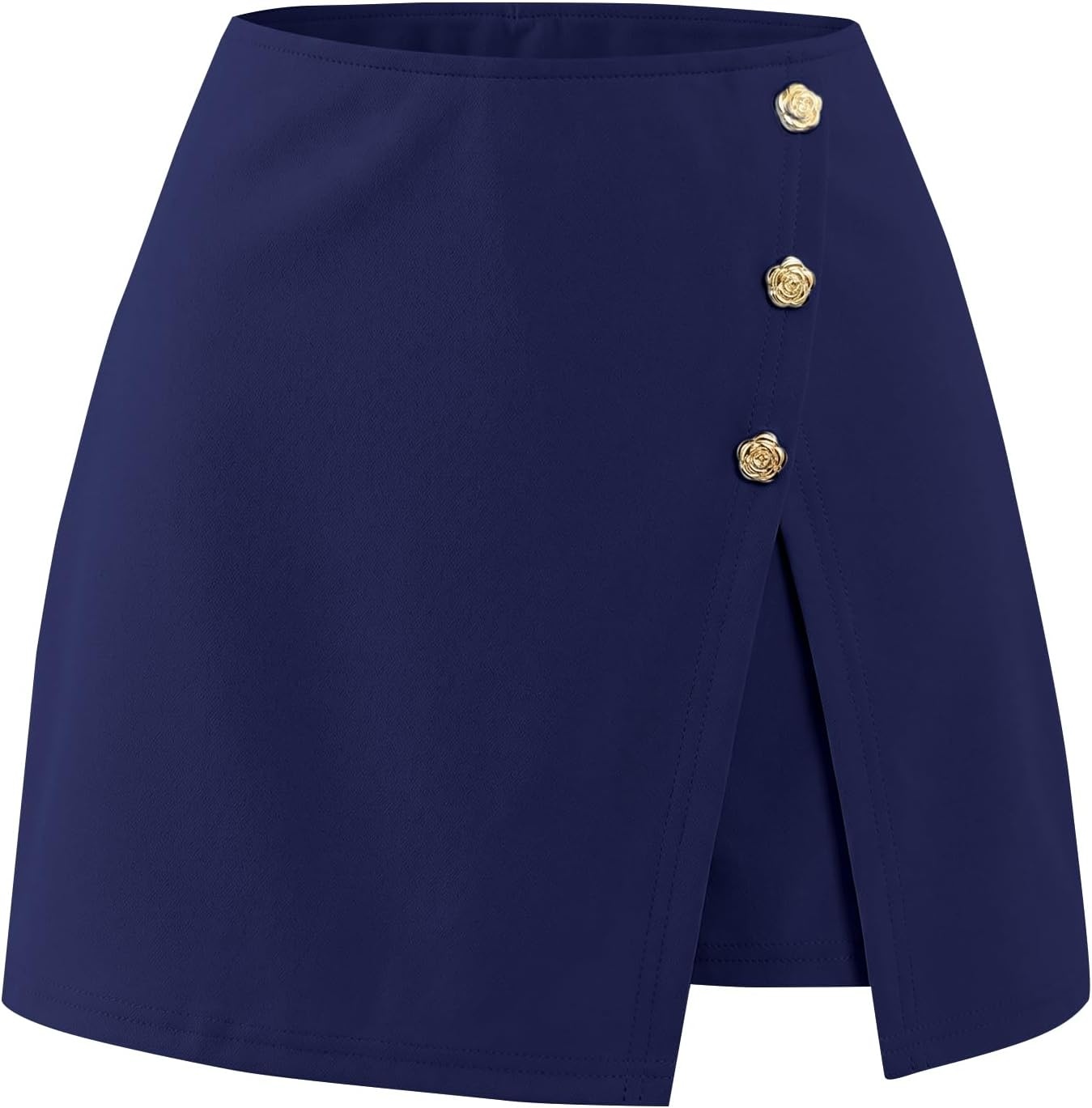 image:imageAvanova Women Slit Mini Skorts Skirt High Waisted Short Skirts Business Work OfficeNavy