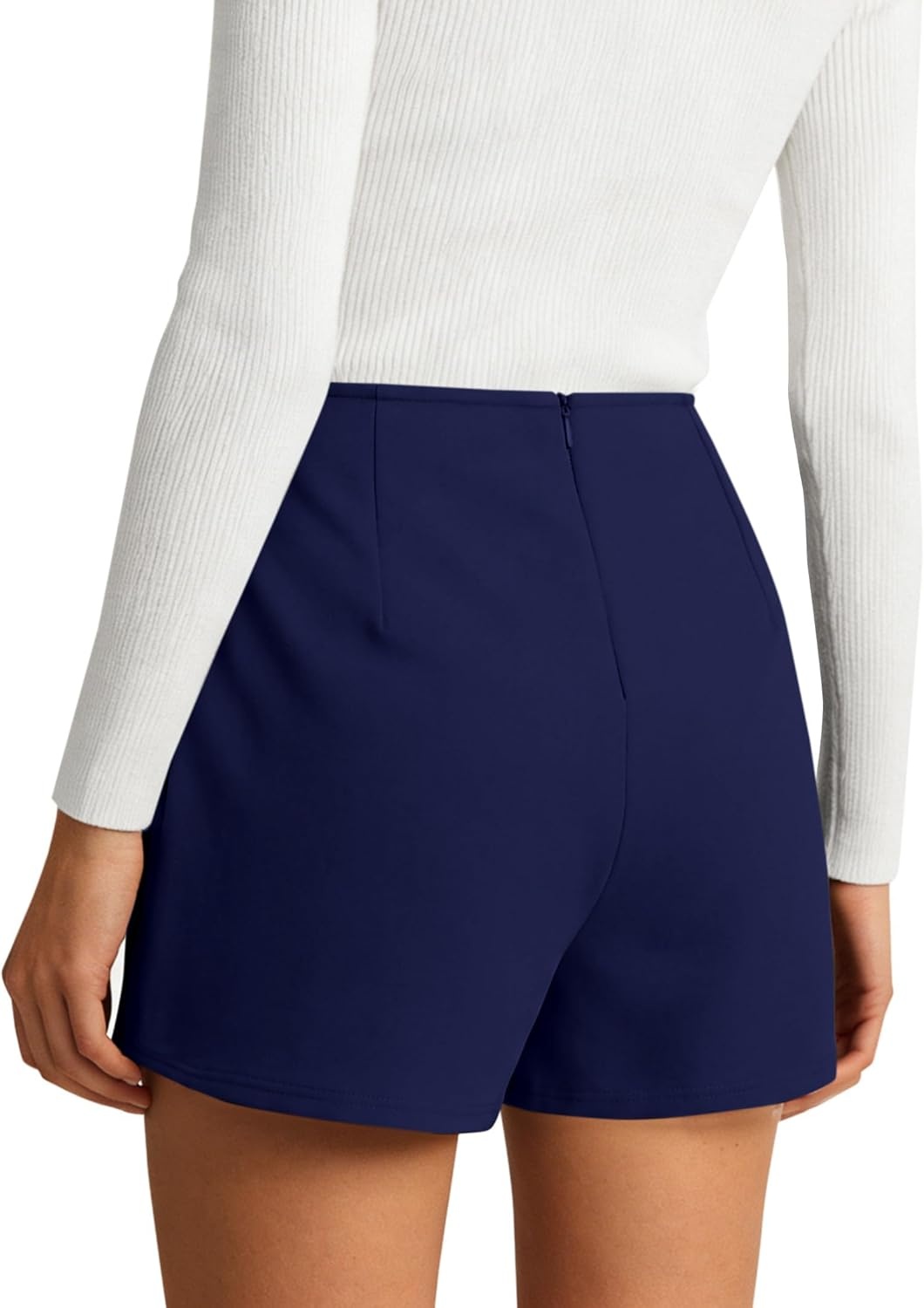 image:imageAvanova Women Slit Mini Skorts Skirt High Waisted Short Skirts Business Work OfficeNavy