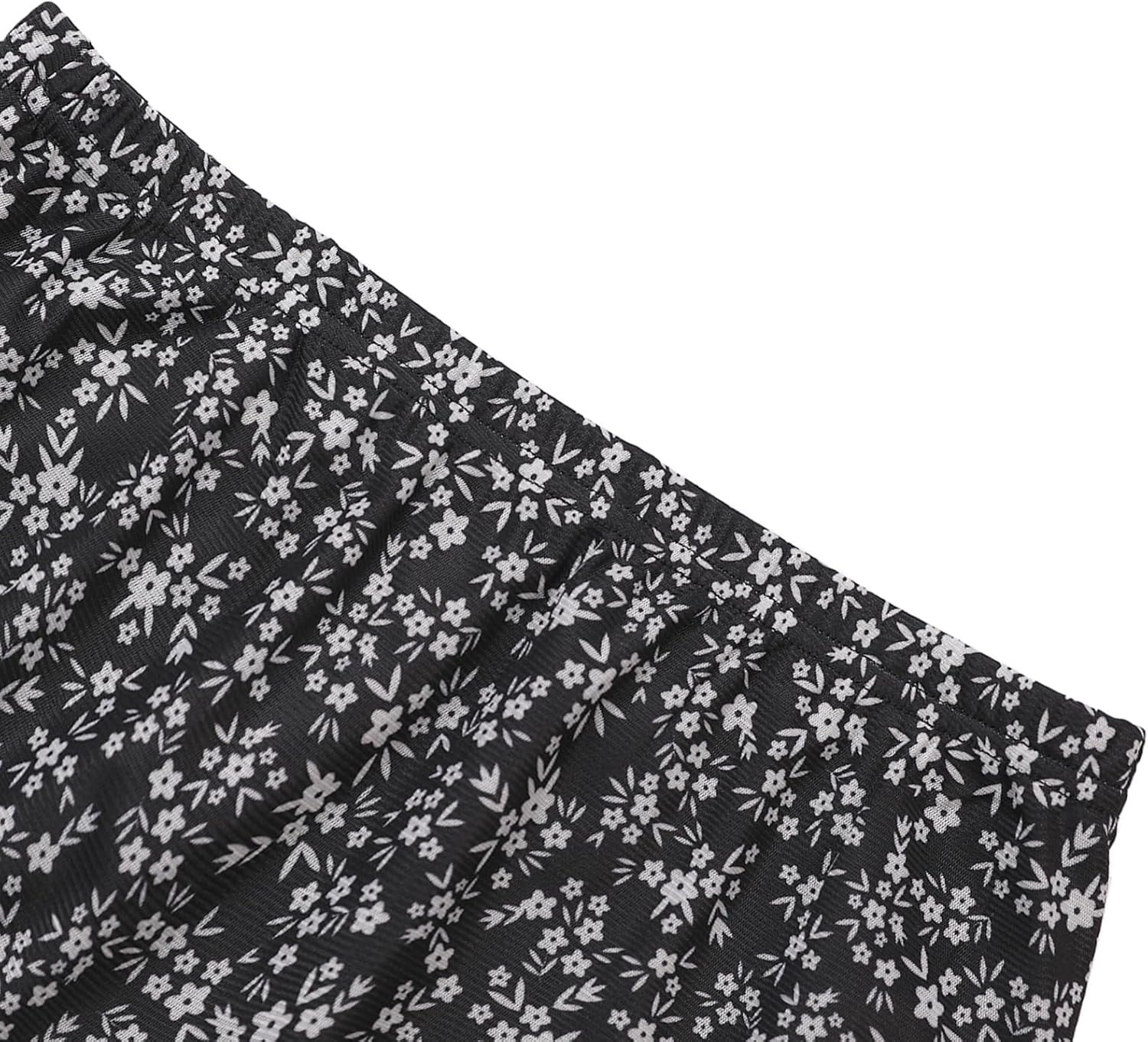 image:imageAvanova Womens Ditsy Floral High Waisted Skirts Lettuce Trim Summer Fall Boho Midi SkirtDitsy Black