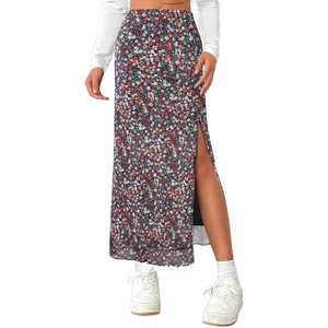 image:imageAvanova Women Boho Floral Slit Maxi Skirt Split Thigh High Waisted Long SkirtsMulti Floral C