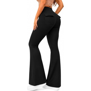 image:imageAvanova Women Bootcut Yoga Pants Flare Leggings Scrunch Butt Lifting with Pockets for Yoga Workout GymBlack
