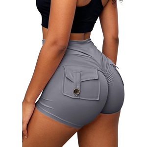 image:imageAvanova Women Booty Shorts with Pockets Scrunch Butt Lifting Yoga Workout Gym Biker Cargo ShortsGrey
