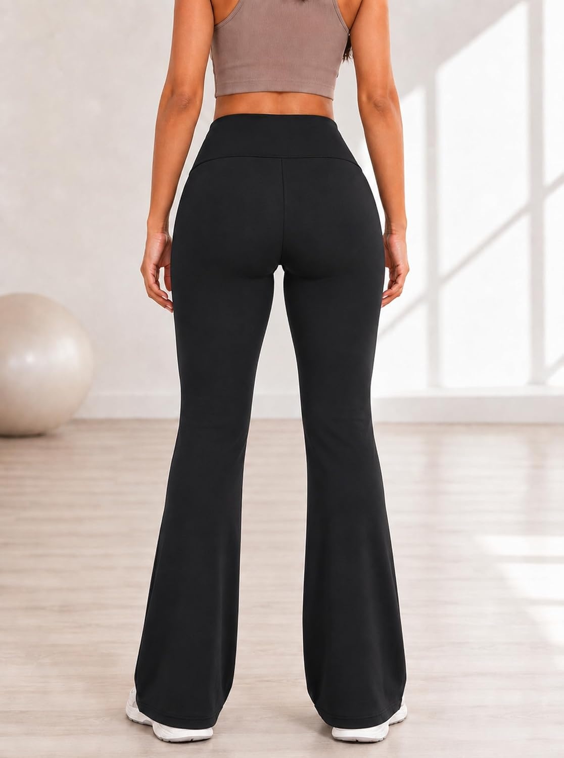 image:imageAvanova Women Contrast Mesh Bootcut Yoga Pants Flare Workout Leggings Athletic Pants for Yoga ActivewearBlack