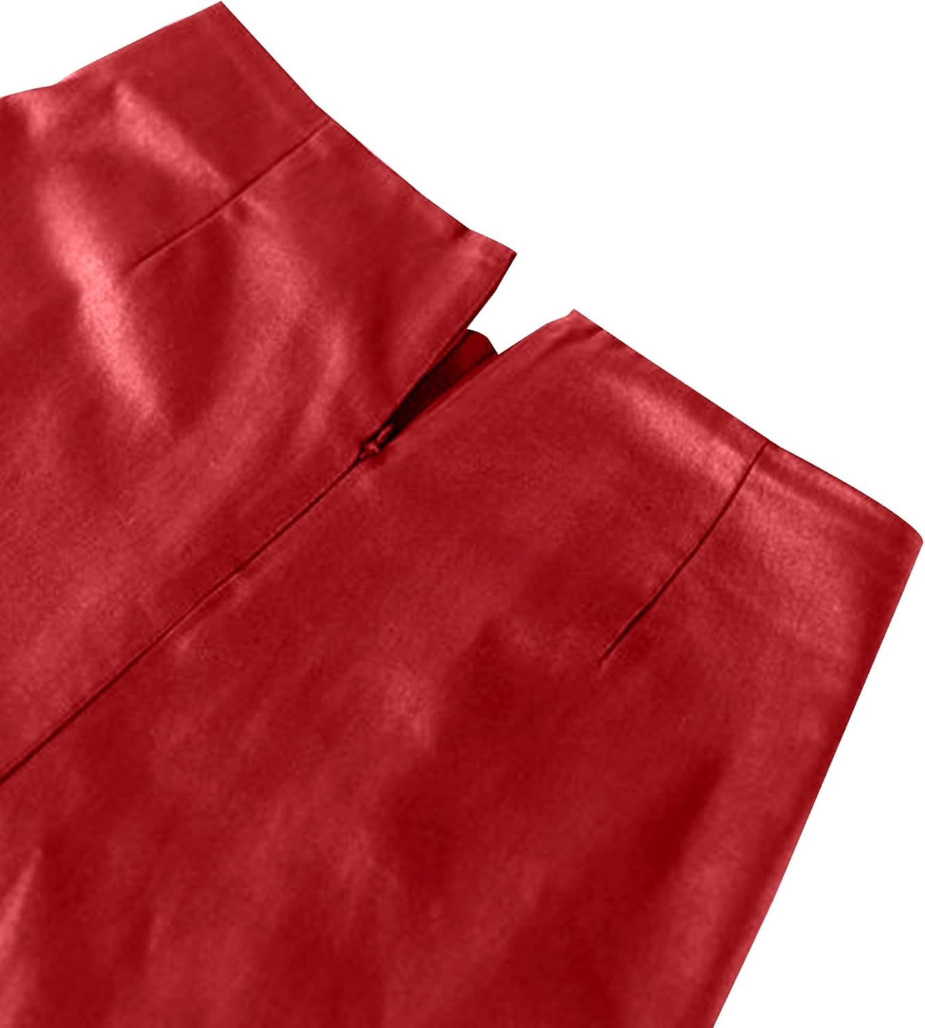 image:imageAvanova Women Faux Leather Slit Split Mini Skort High Rise Bodycon Short SkirtRed J