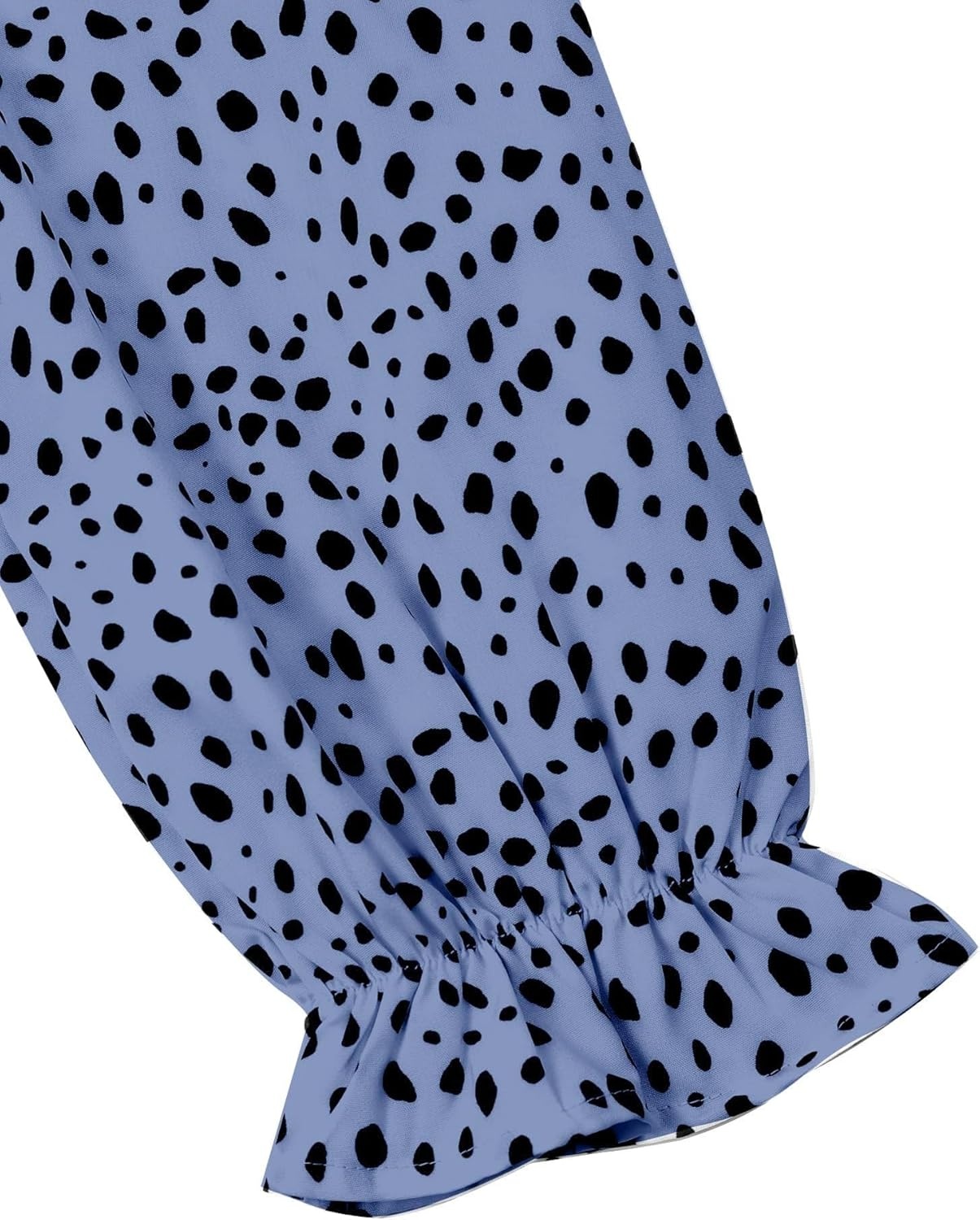 image:imageAvanova Women Leopard Print Ruffle V Neck Top 34 Long Sleeves Work Business Blouses ShirtBlue
