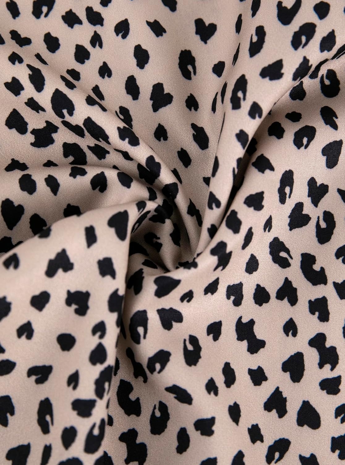 image:imageAvanova Women Tulip Short Sleeve Shirt Business Casual Dressy Blouse Notched V Neck Work TopKhaki Leopard