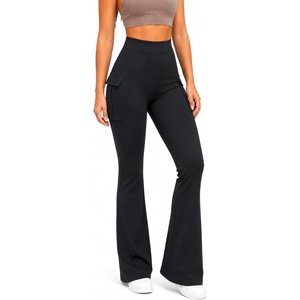 image:imageAvanova Women Bootcut Yoga Pants Workout Flare Leggings Butt Lifting Side Pockets for Yoga WorkoutBlack